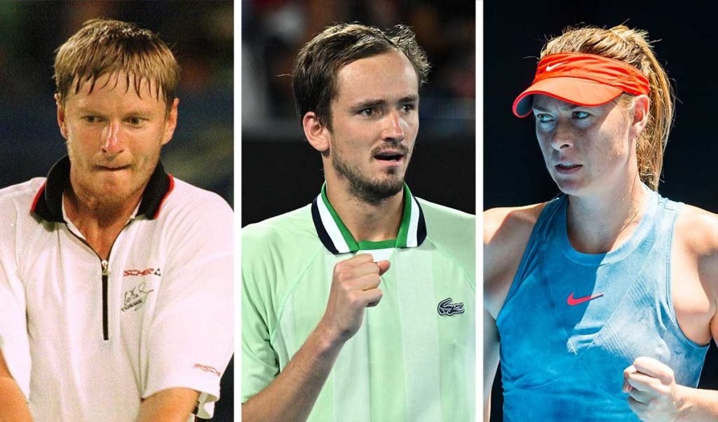 Russian world number ones - Kafelnikov, Medvedev, Sharapova