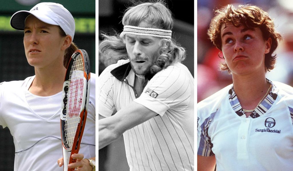 Justin Henin, Bjorn Borg and Martina Hingis - retired too early