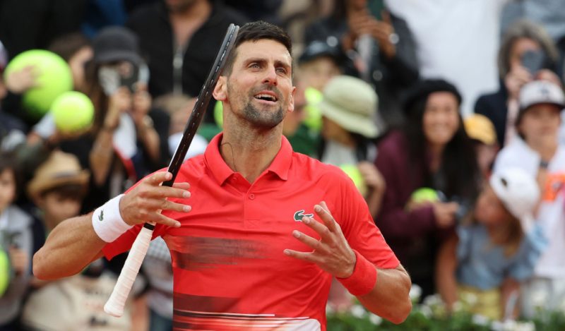 Delight for Novak Djokovic