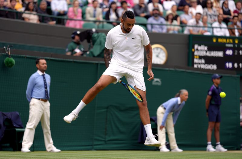 Nick Kyrgios in action