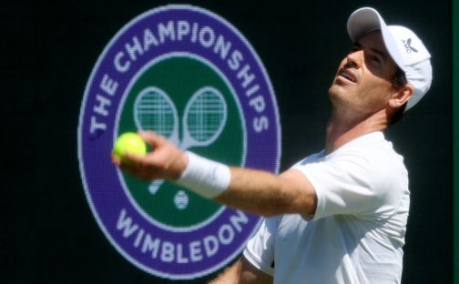 Andy Murray in action