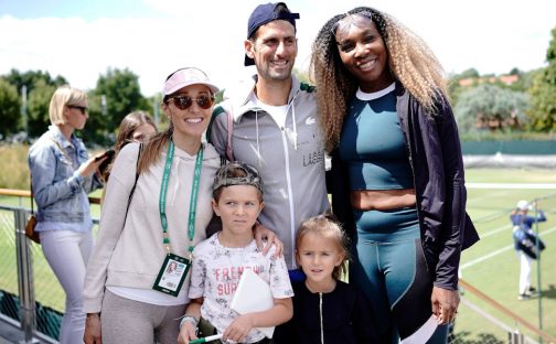 Jelena Djokovic, Novak Djokovic, Venus Williams, Stefan Djokovic Tara Djokovic