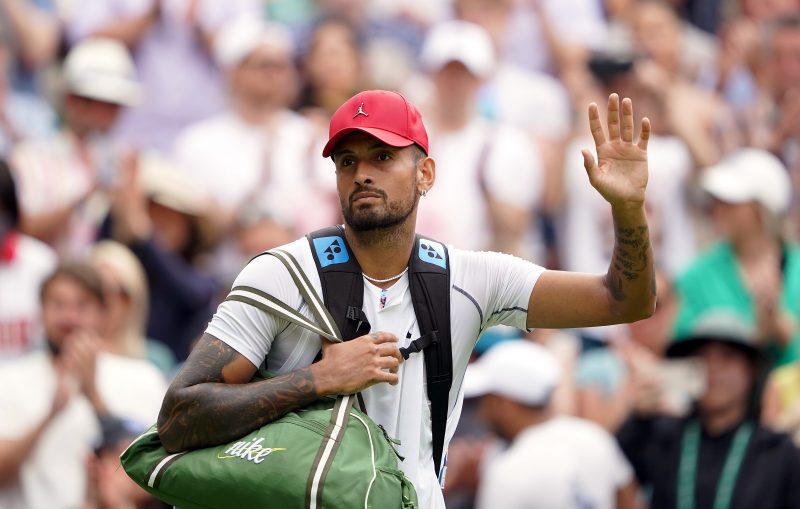 Nick Kyrgios waving