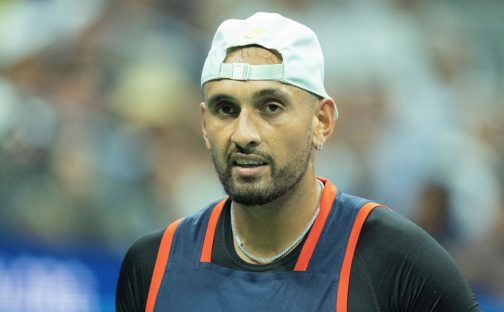 Nick Kyrgios in action