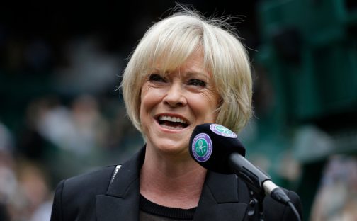 Sue Barker at Wimbledon
