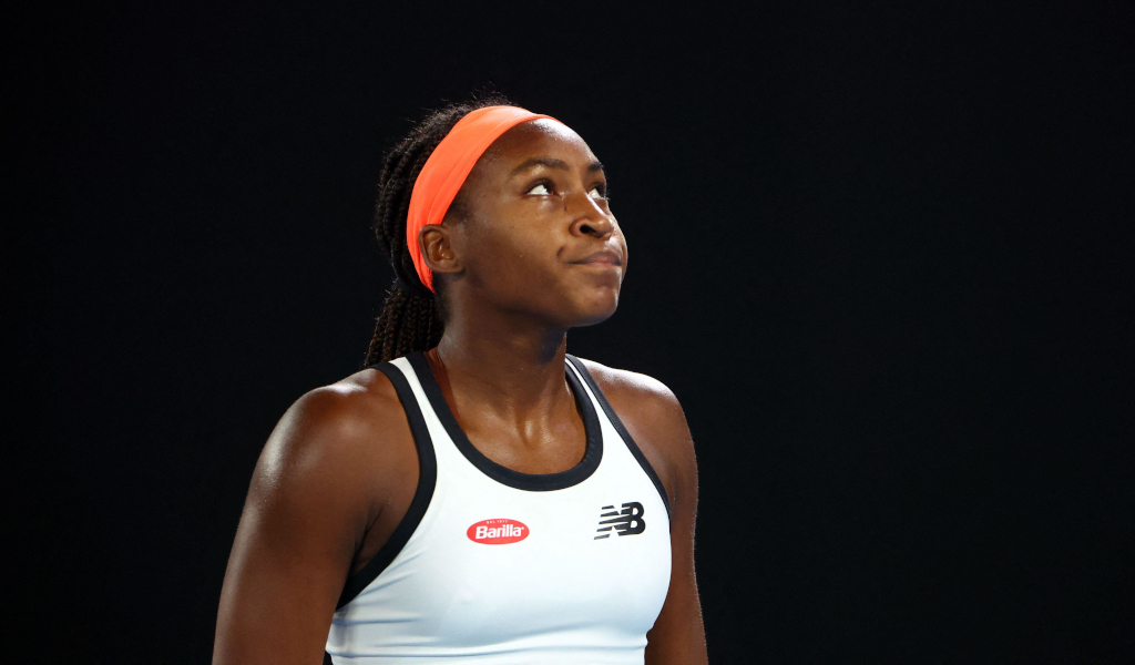 Coco Gauff during a match