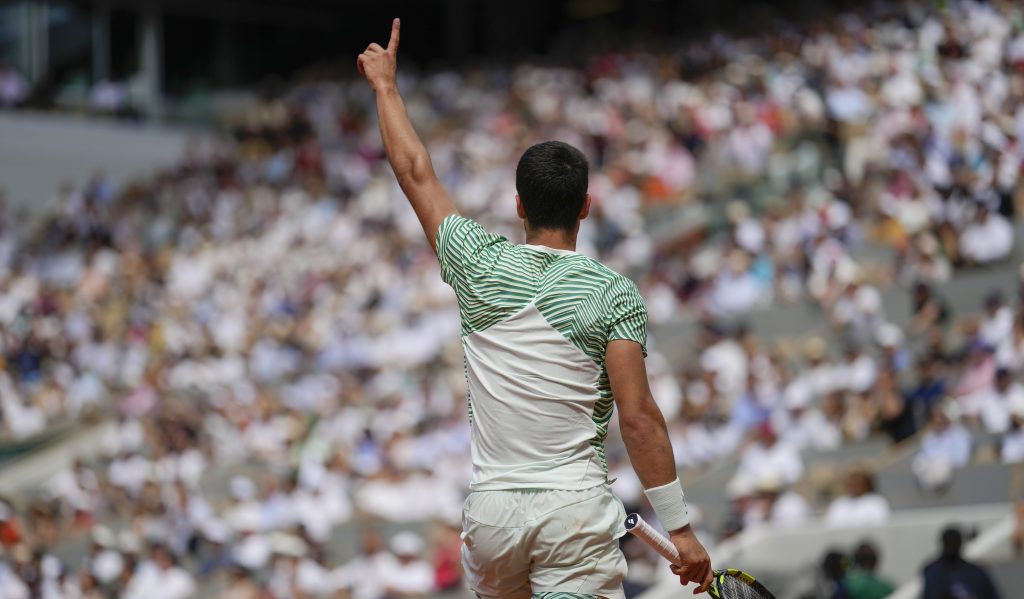 Carlos Alcaraz in action