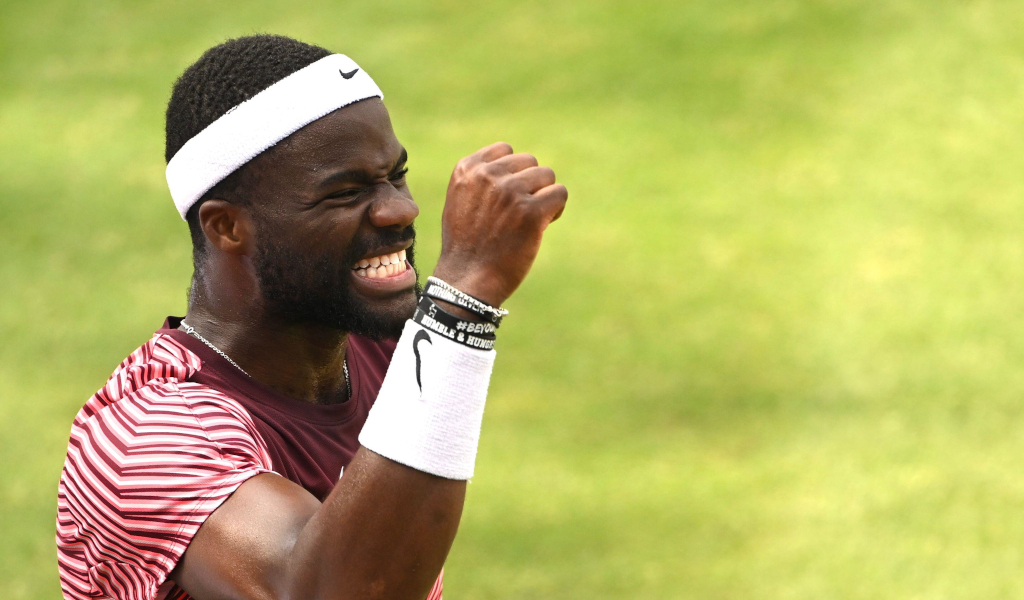 A happy Frances Tiafoe