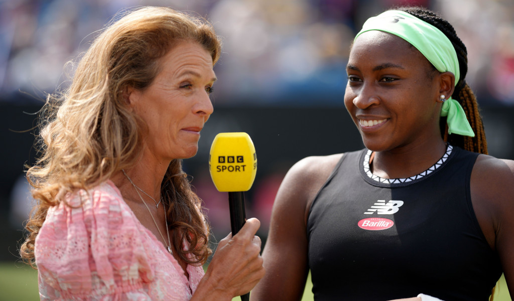 Coco Gauff speaks to BBC Sport's Annabel Croft