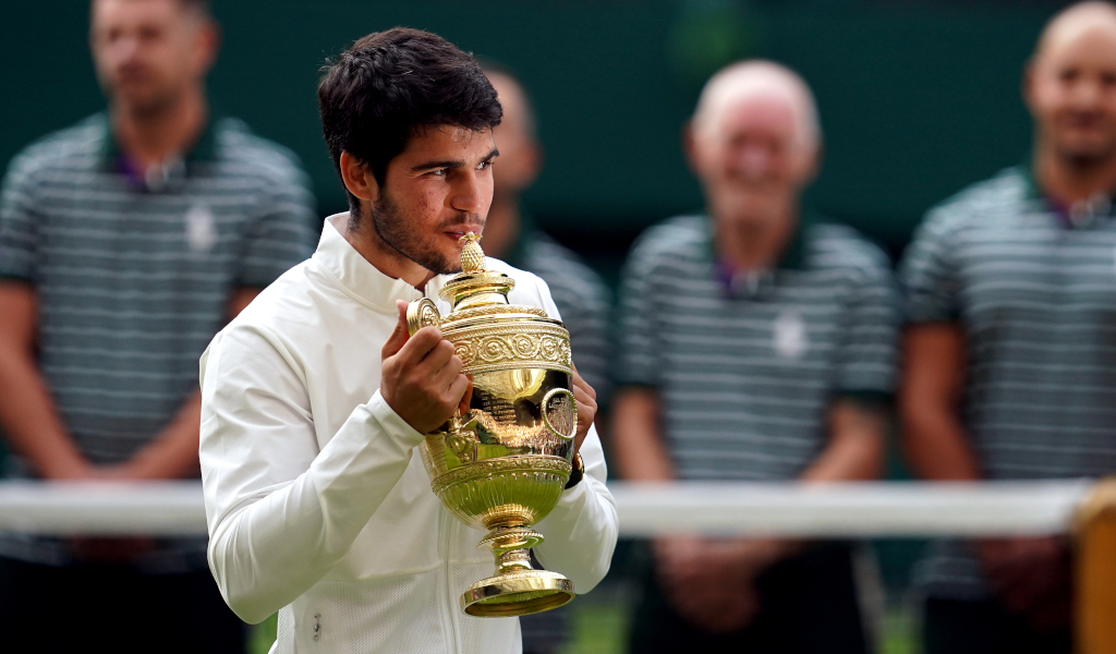 A delighted Carlos Alcaraz
