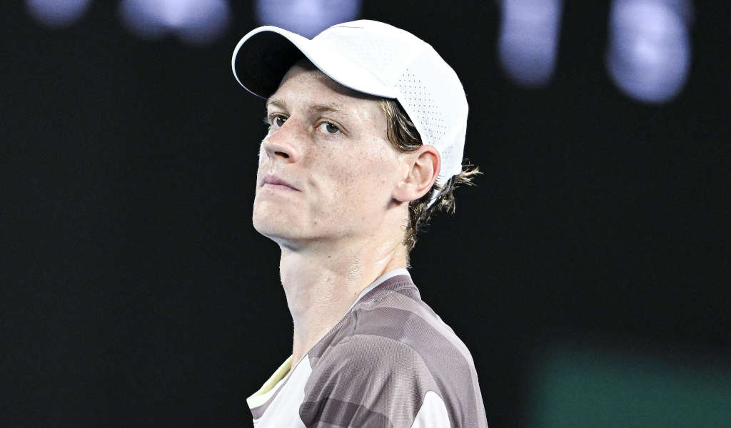 Jannik Sinner unimpressed during his tennis match