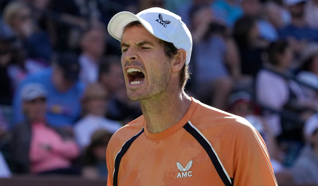 Andy Murray in action
