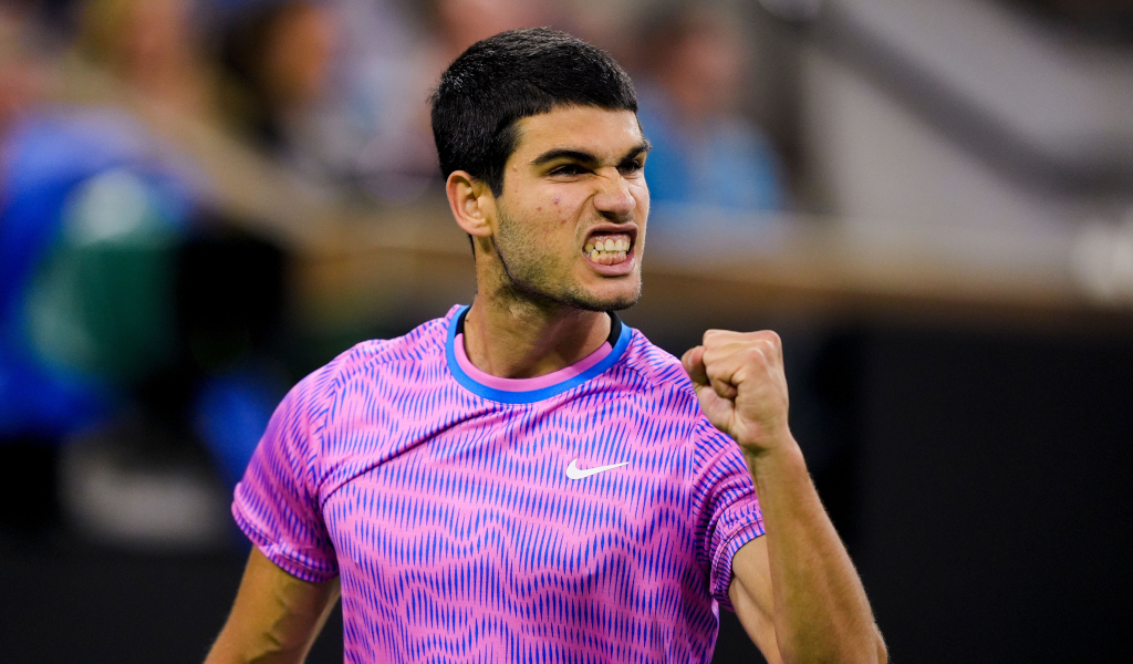 Carlos Alcaraz in action