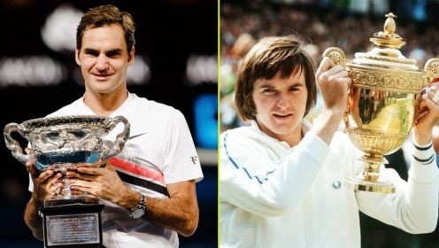 Roger Federer and Jimmy Connors