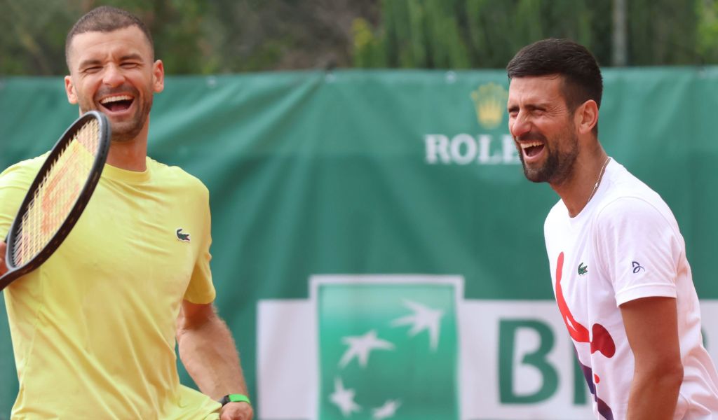 Novak Djokovic with Grigor Dimitrov