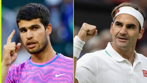 Carlos Alcaraz and Roger Federer