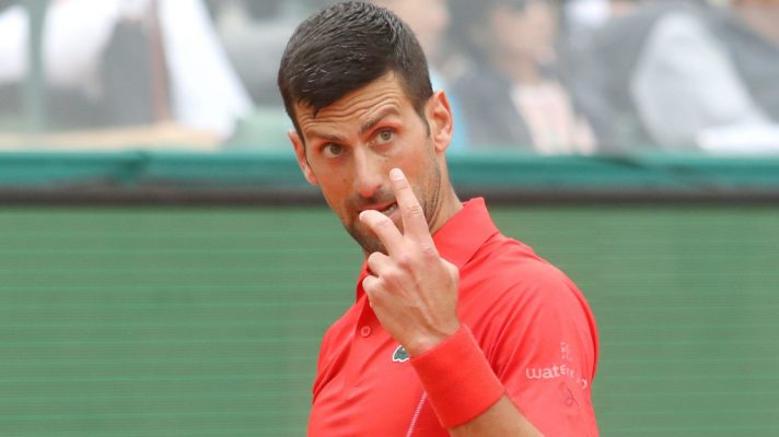 Novak Djokovic in action