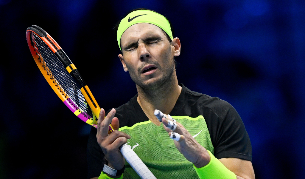 A frustrated Rafael Nadal