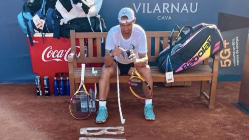 Rafael Nadal preparing in Barcelona