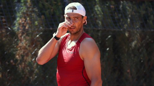 Rafael Nadal training