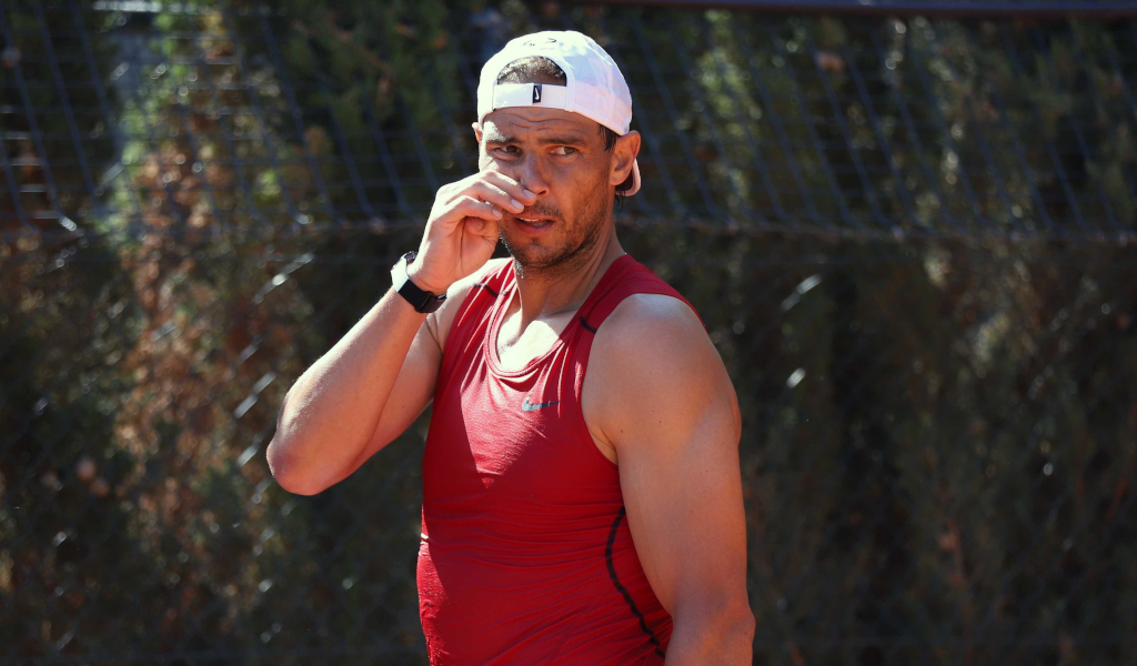 Rafael Nadal training