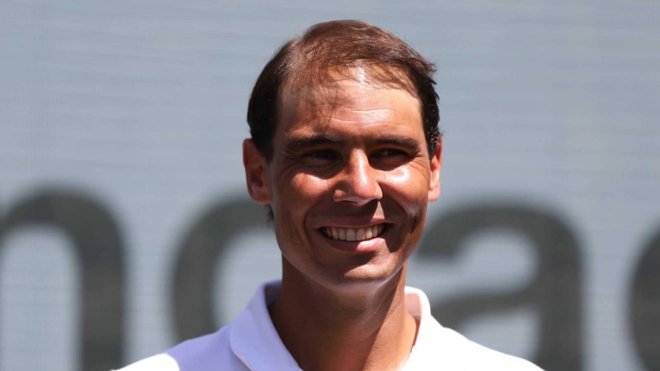Rafael Nadal smiling ahead of the 2024 Barcelona Open