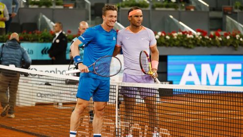 Rafael Nadal with Jiri Lehecka at the Madrid Open