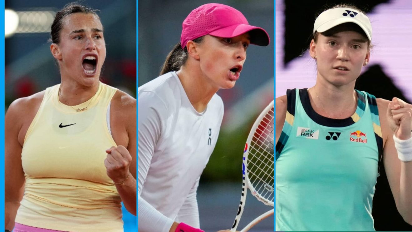 Aryna Sabalenka Iga Swiatek and Elena Rybakina