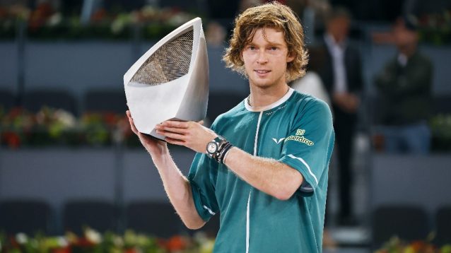 Andrey Rublev with the Madrid Open title