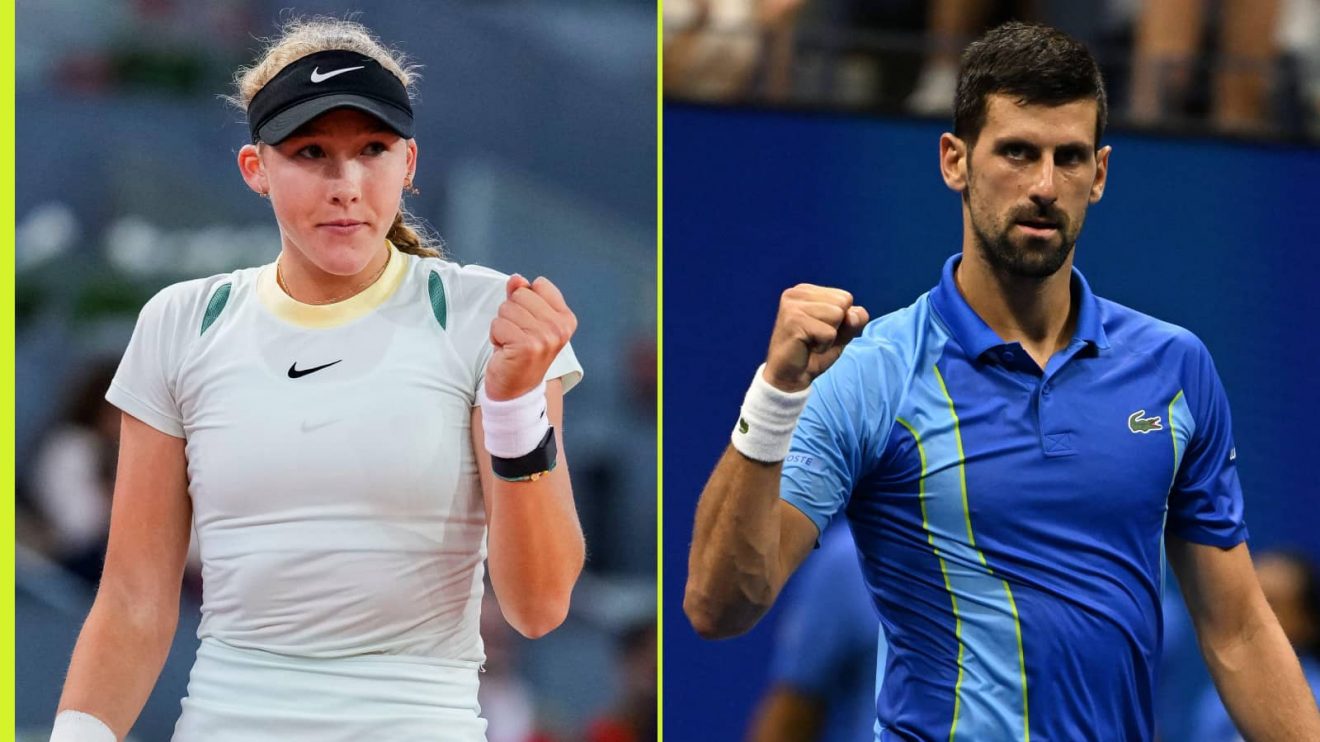 Mirra Andreeva and Novak Djokovic