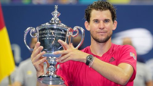 Dominic Thiem US Open celebrations