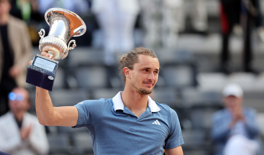 Alexander Zverev celebrates