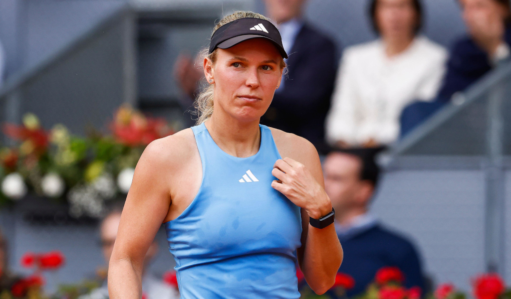 Caroline Wozniacki in action