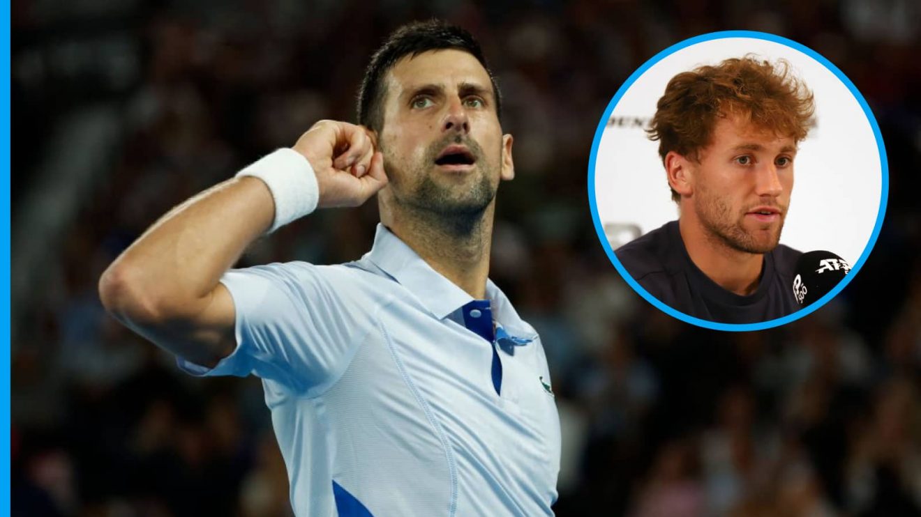 Novak Djokovic and Casper Ruud