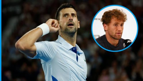 Novak Djokovic and Casper Ruud