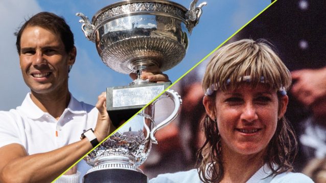 Rafael Nadal and Chris Evert