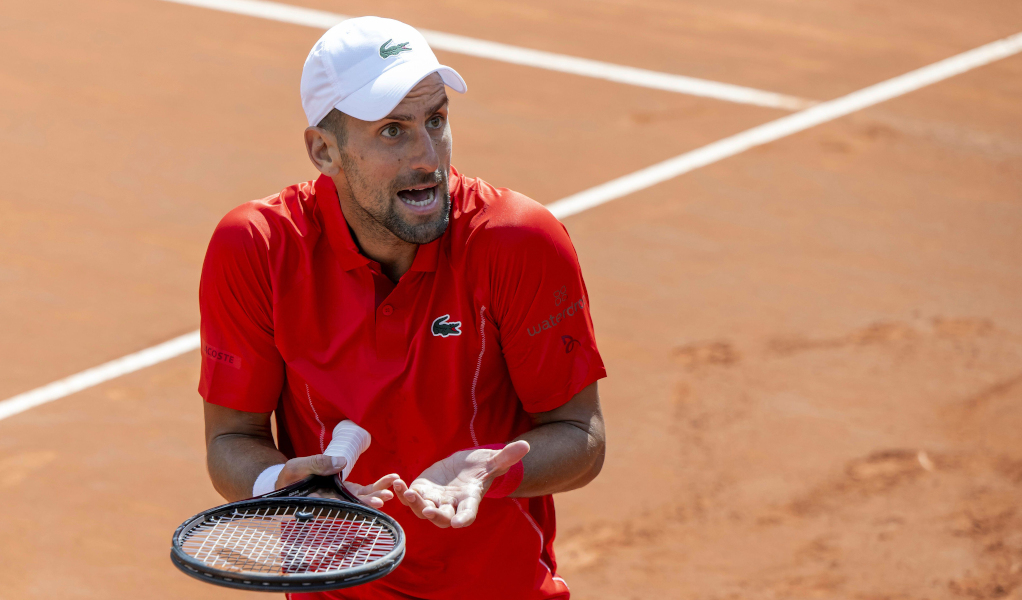 Novak Djokovic in action