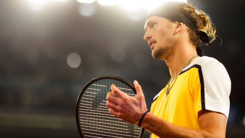 French Open, men's singles, 3rd round. Zverev (Germany) - Griekspoor (Netherlands). Alexander Zverev is in action.