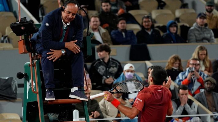 Novak Djokovic clashed with umpire Adel Nour
