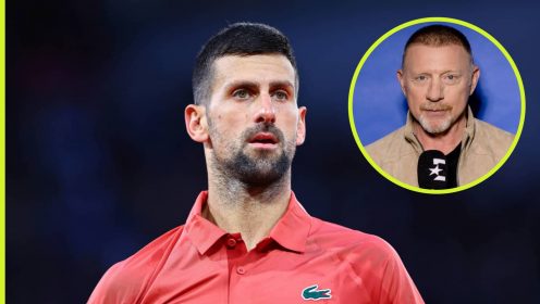 Novak Djokovic and Boris Becker