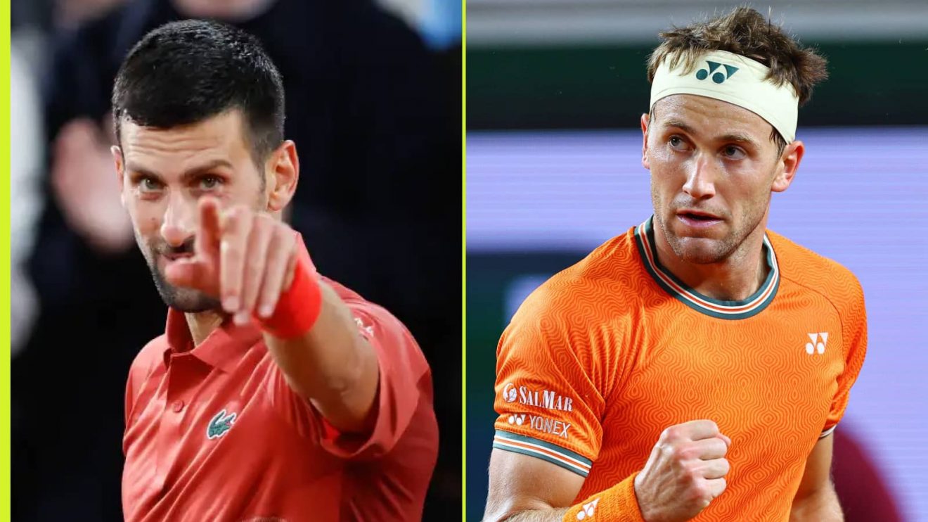 Novak Djokovic and Casper Ruud