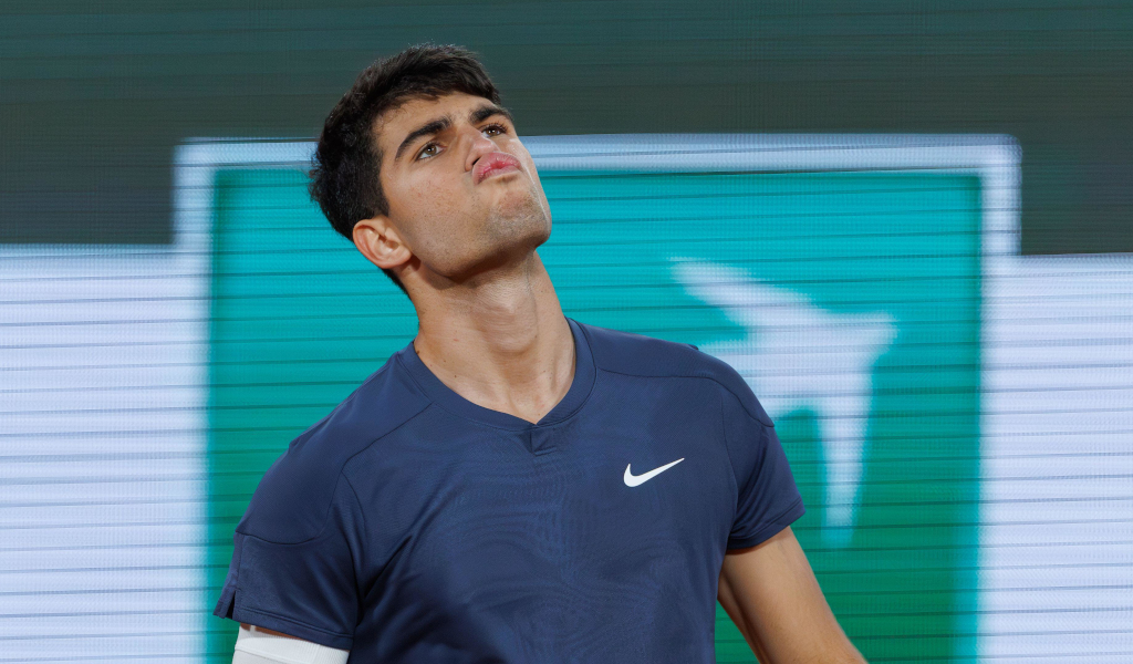 Carlos Alcaraz in action