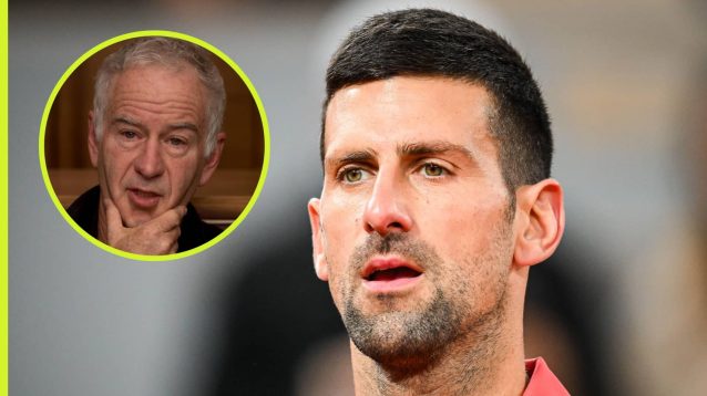 John McEnroe and Novak Djokovic