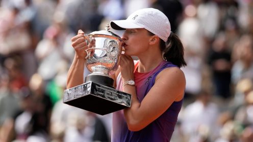 Iga Swiatek French Open celebrations