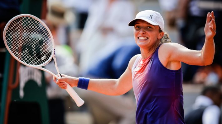 Iga Swiatek celebrations