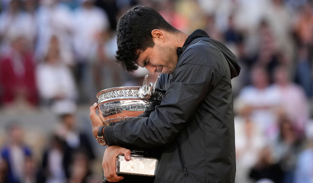 An emotional Carlos Alcaraz