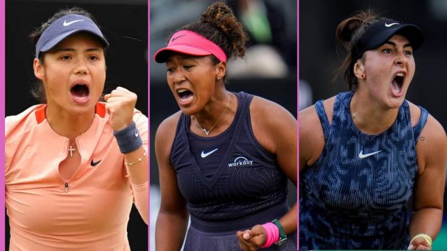 Emma Raducanu, Naomi Osaka and Bianca Andreescu