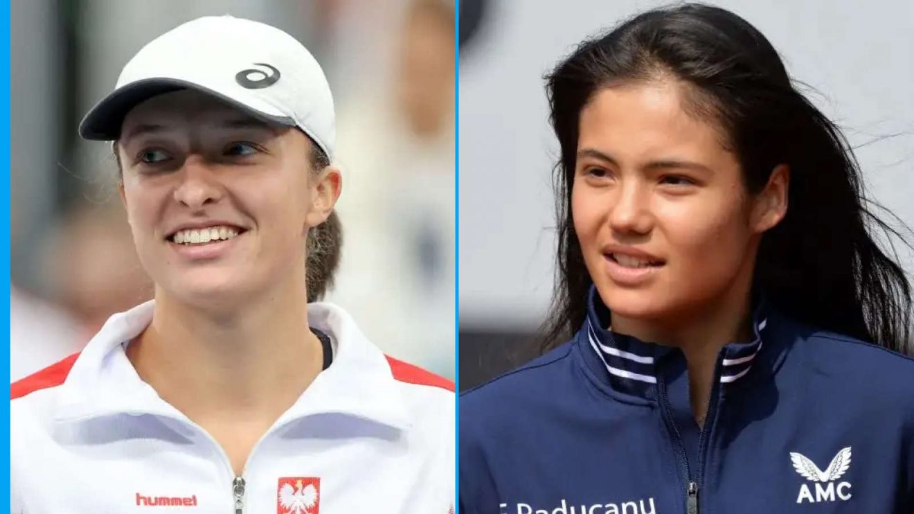 Iga Swiatek and Emma Raducanu represent their respective countries