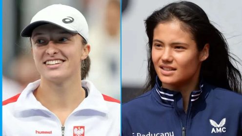 Iga Swiatek and Emma Raducanu represent their respective countries