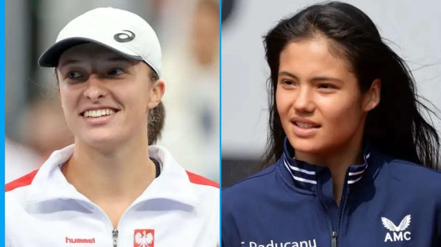 Iga Swiatek and Emma Raducanu represent their respective countries